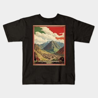 Ollantaytambo Peru Tourism Vintage Poster Kids T-Shirt